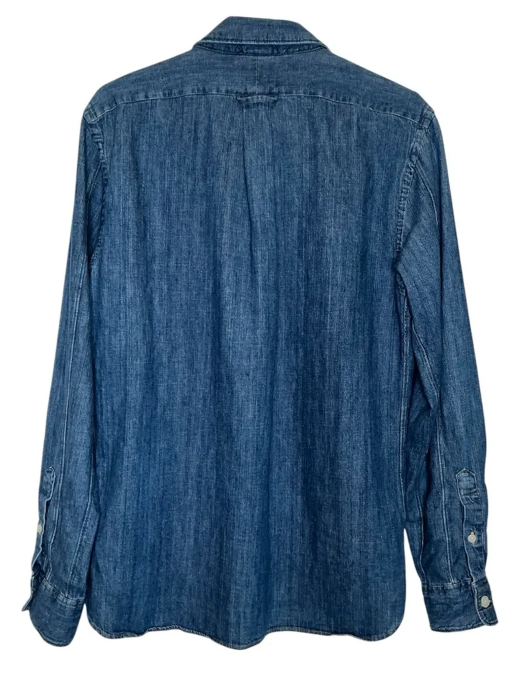 Todd Snyder x Albiate Mens Denim Button-Down Shirt One Chest Pocket M